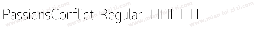 PassionsConflict Regular字体转换